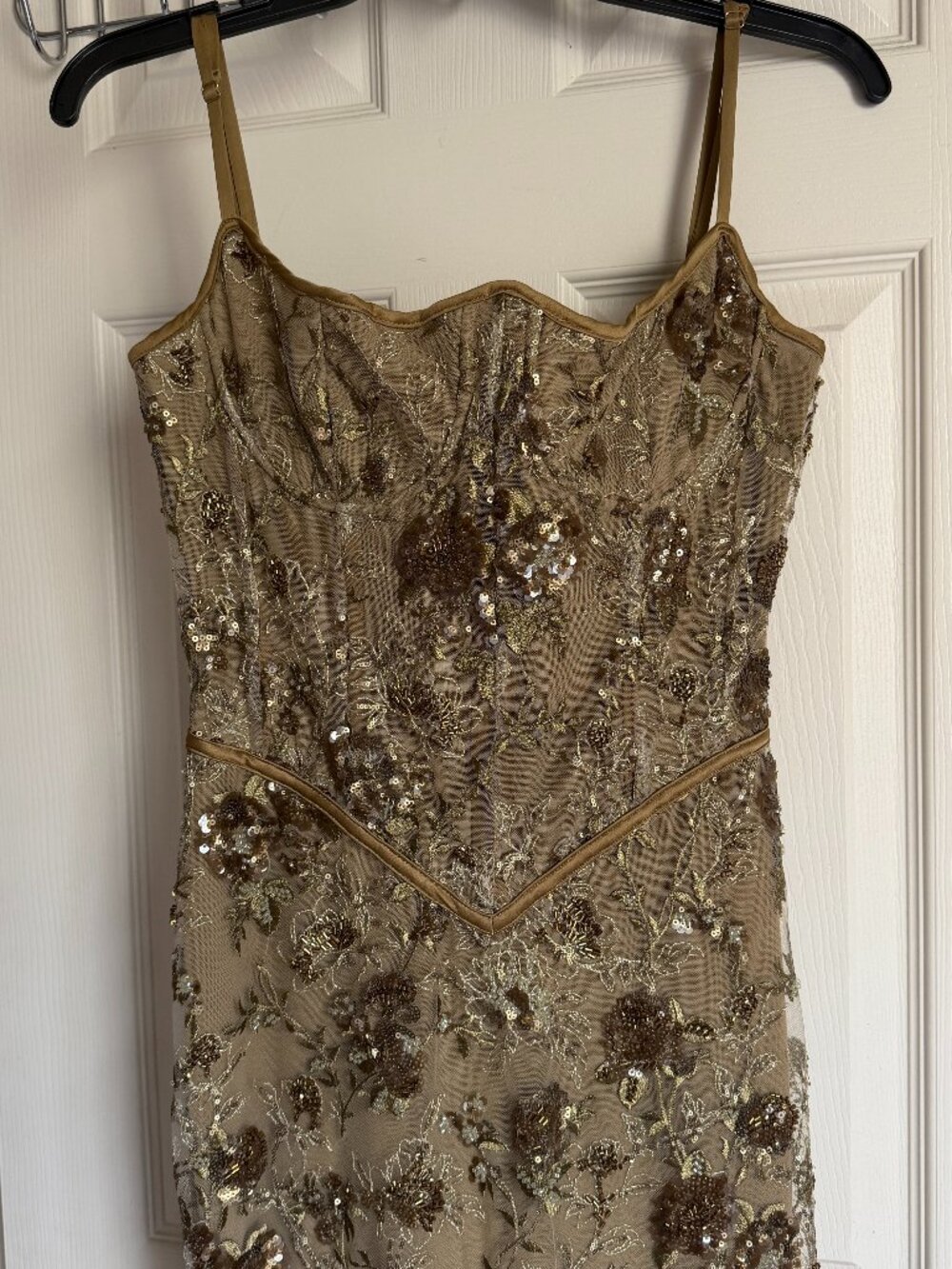 House of CB Naima Dress - Olive Bronze NWT